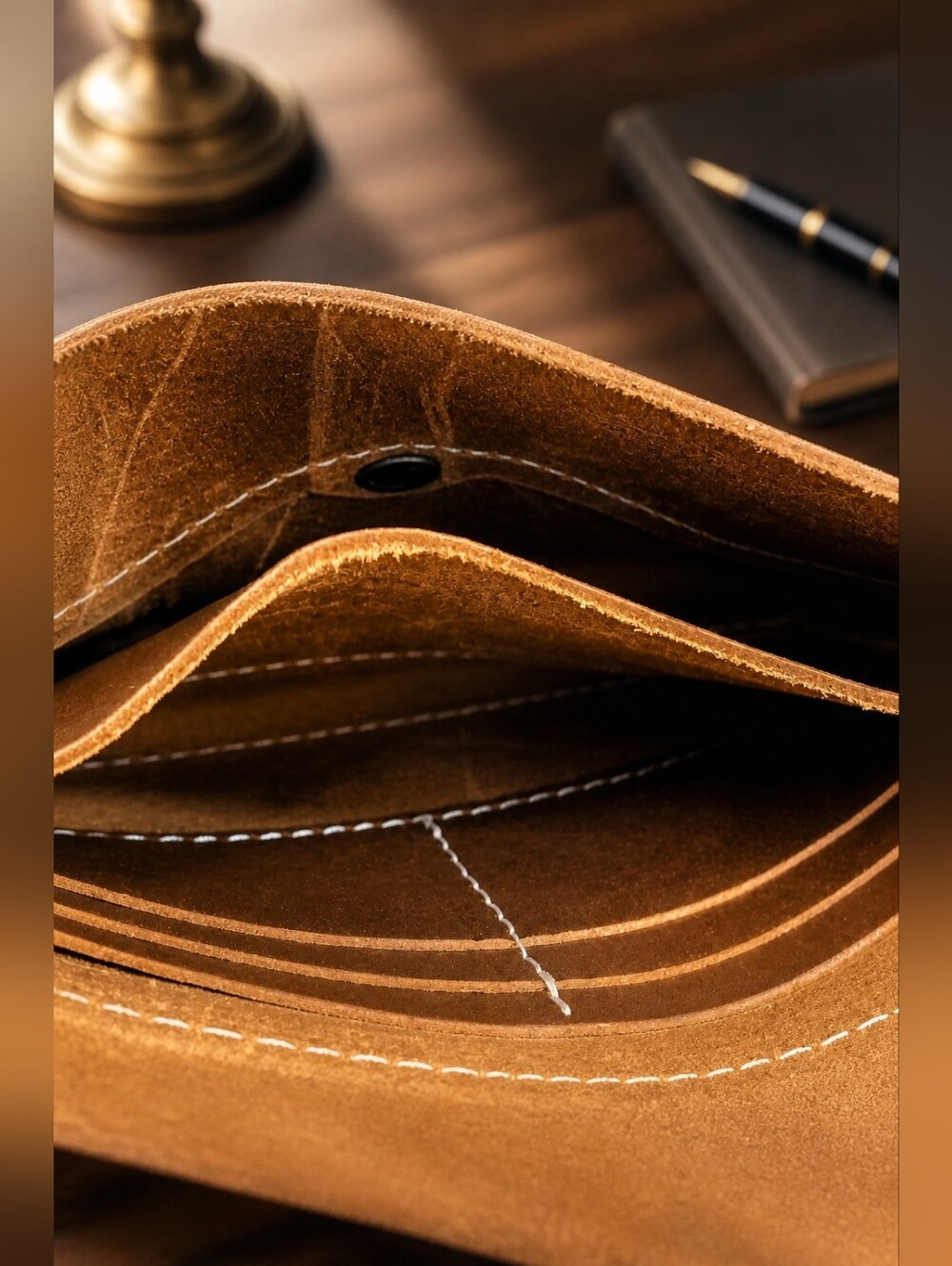 PORTLAND LEATHER GOODS Honey Tan Leather Crossbody Bag - Picture 2 of 4